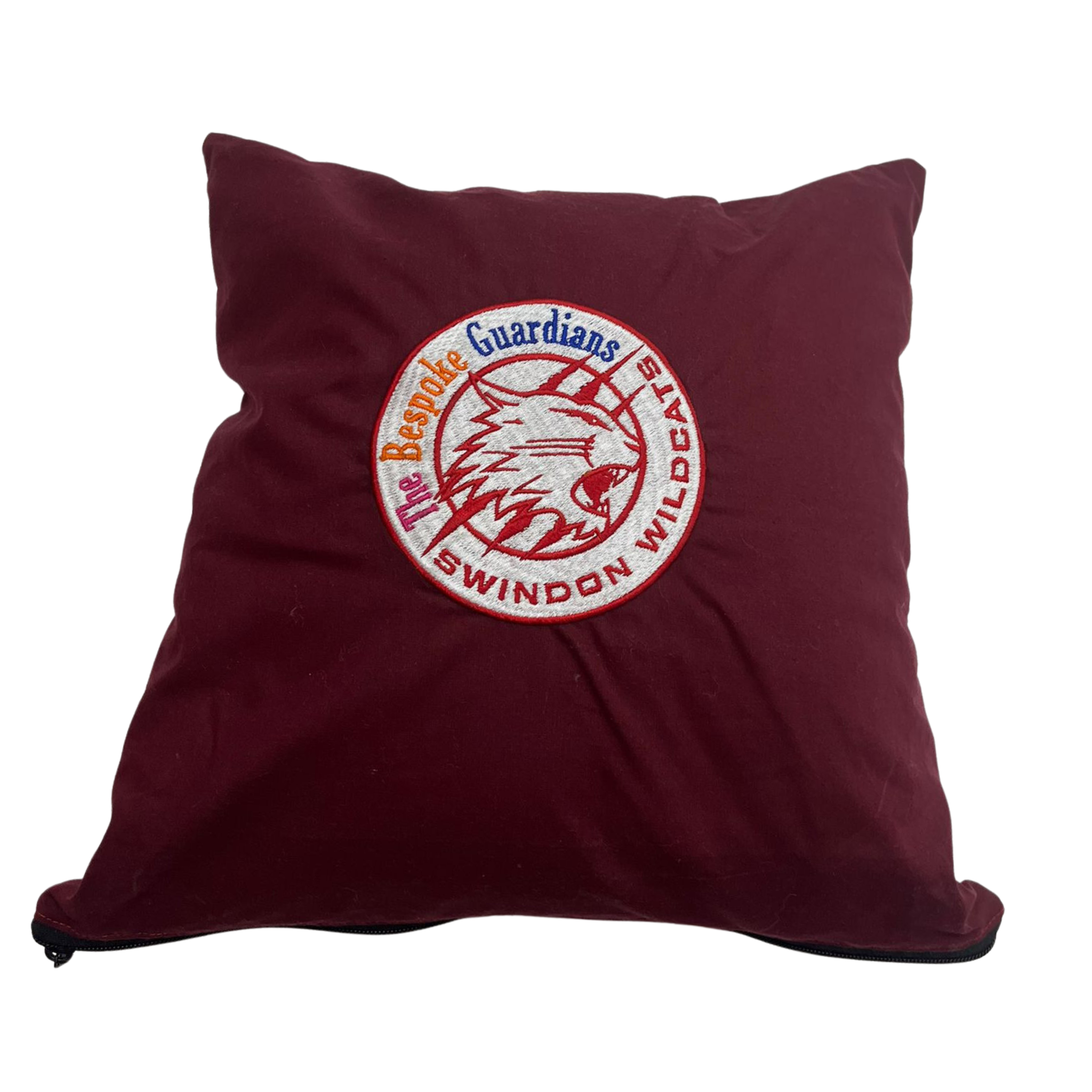 Swindon Wildcats Maroon Logo Cushion