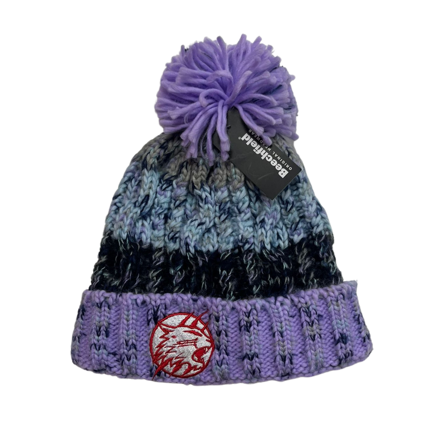 Swindon Wildcats Lilac, Blue & Grey Bobble Hat