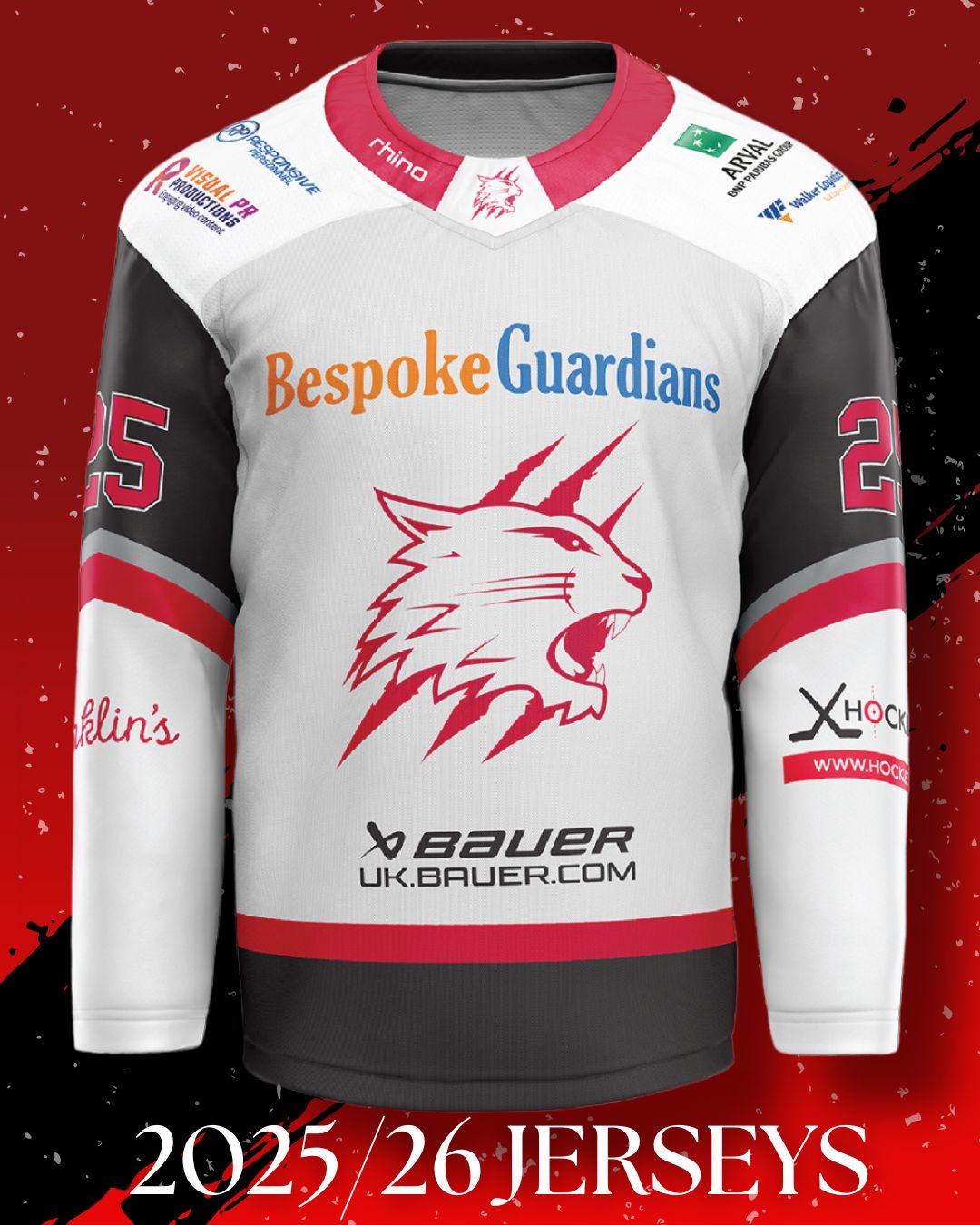 25/26 Swindon Wildcats Replica Jersey (PRE-ORDER) - WHITE