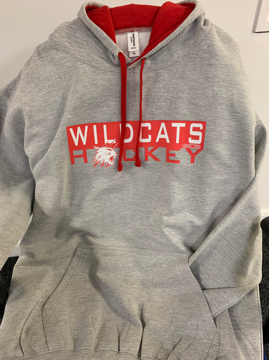 Grey WILDCATS HOCKEY hoodie